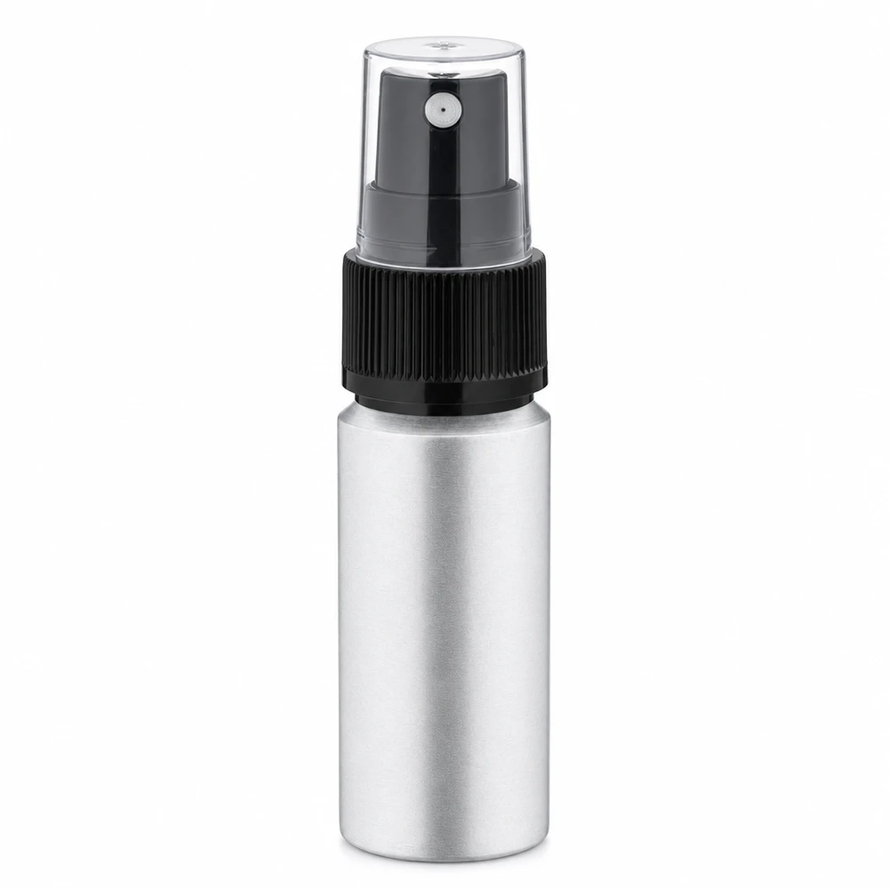 20 ml farvet aluminiumsflaske med forstøver 20 ml farvet aluminiumsflaske med sort forstøver til parfume og kosmetik