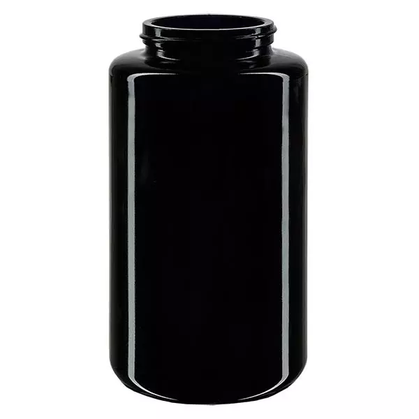 Krukke med bred munding i violet glas 300 ml, uden låg