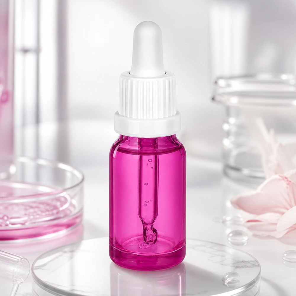 10 ml pipetteflaske hvid Originality skruelåg PurpleLine UT18/10 Glasflaske 10 ml i høj kvalitet med pipettetilbehør OV PurpleLine UT18/10 til kosmetik