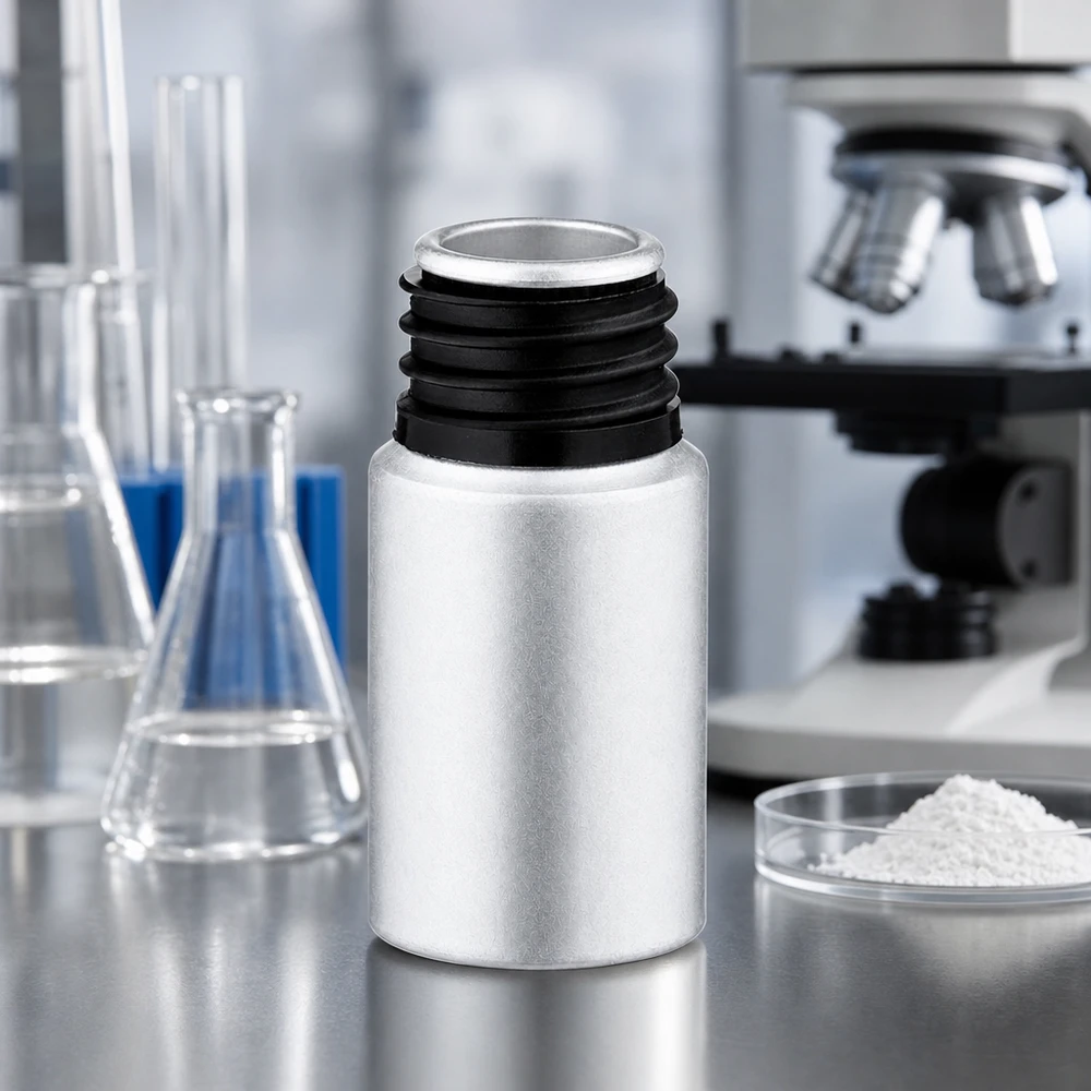 10 ml farvet aluminiumsflaske Kompakt 10 ml flaske i bejdset aluminium, ideel til laboratorieprøver og kemiske stoffer