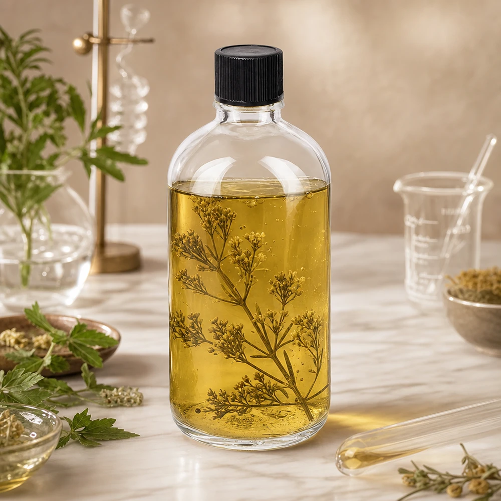 100 ml dråbeflaske 1 mm sort STD ClearLine UT18/100 Urteekstrakt i en gennemsigtig 100 ml ClearLine-dråbeflaske med en 1 mm præcisionsåbning