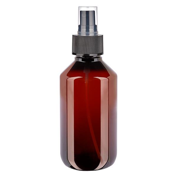 PET-flaske 200 ml med sort forstøver PET-flaske 200 ml med sort forstøver