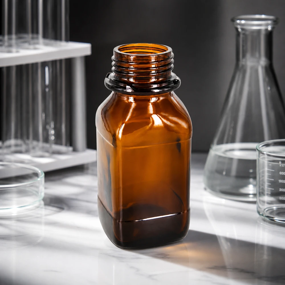 250 ml kemikalieflaske 250 ml flaske med bred hals lavet af laboratorieglas til præcis dosering og udlevering af kemikalier