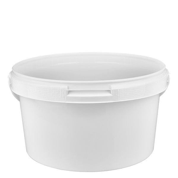 Hvid spand på 3,5 liter uden låg Hvid spand på 3,5 liter uden låg