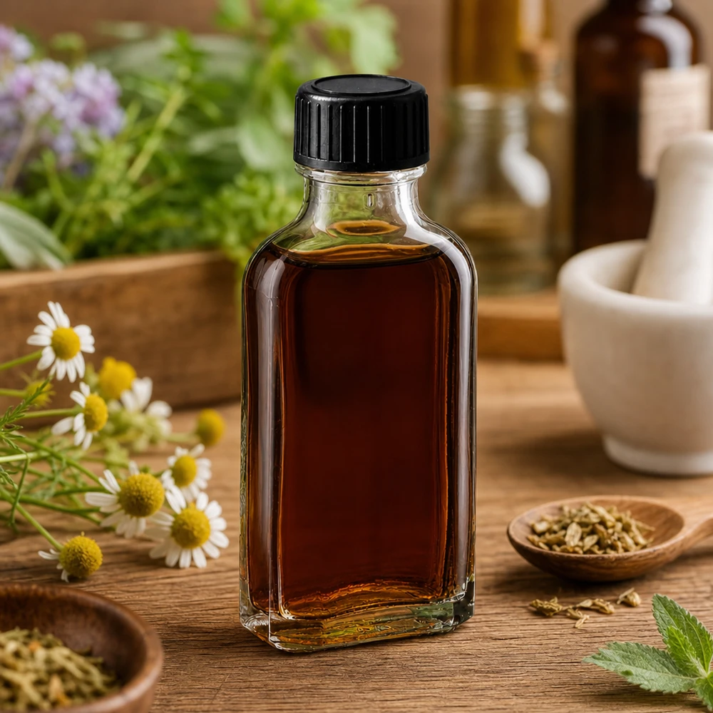 Lille 50 ml Meplat-glasflaske med EPE-tætningsskive til urteolier og naturprodukter