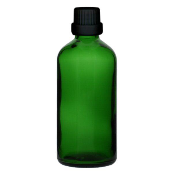 Apoteksflaske grøn 100ml dryp v. Pr 2mm sort OV Apoteksflaske grøn 100ml dryp v. Pr 2mm sort OV