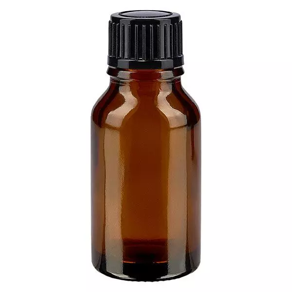 Apoteksflaske brun 30ml dryp v. 1mm sort pc Apoteksflaske brun 30ml dryp v. 1mm sort pc