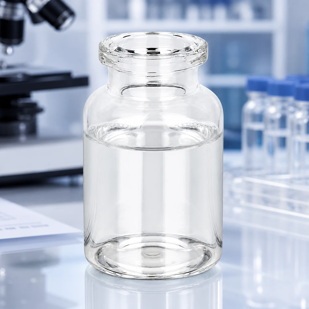 Injektionsflaske i klart glas 10 ml Hochwertige Glasflasche 10ml für pharmazeutische Injektionslösungen mit optisch reinem Klarglas