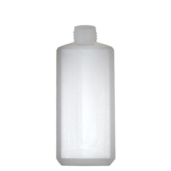 500 ml firkantet flaske HDPE natur, uden låg 500 ml firkantet flaske HDPE natur, uden låg