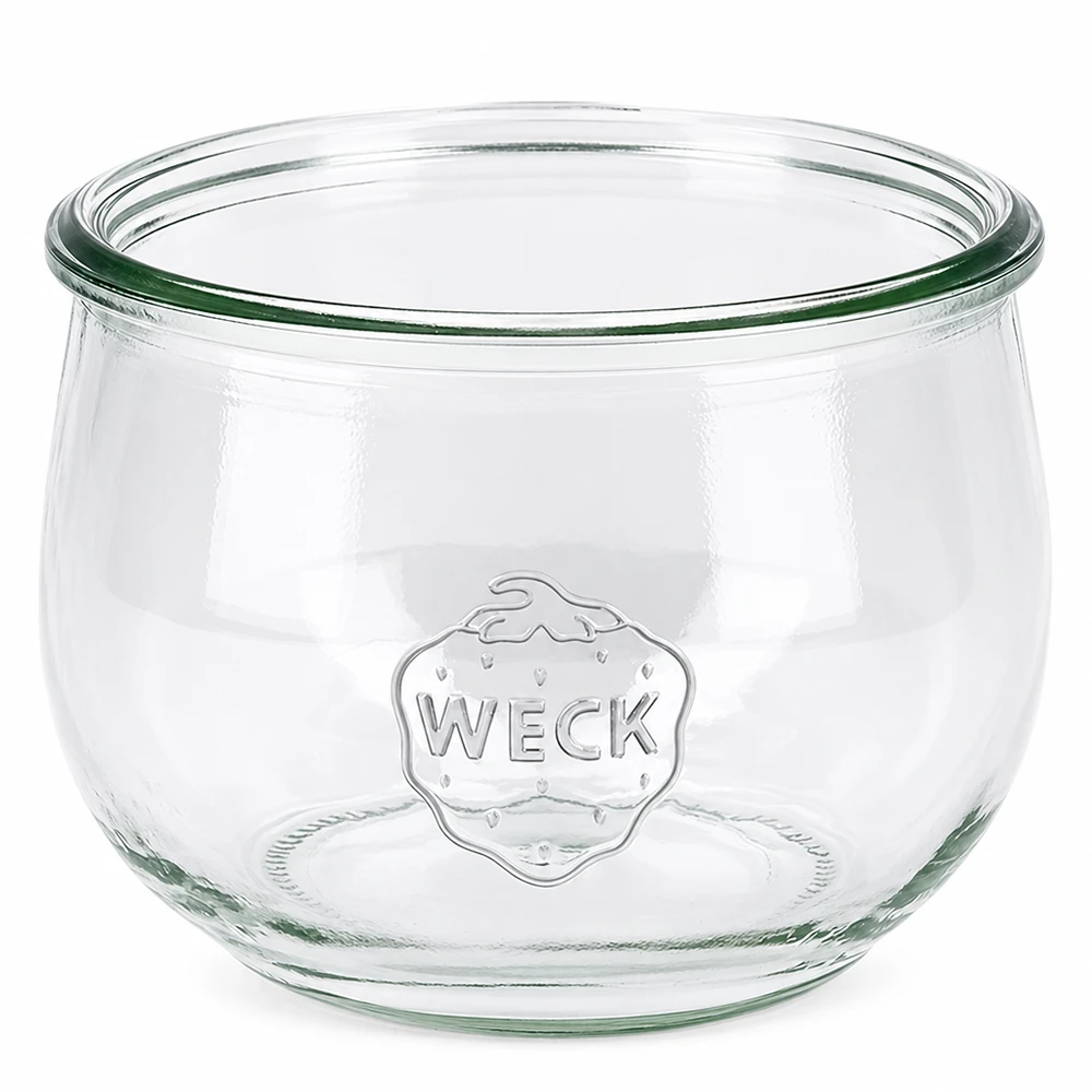 580 ml tulpanglas WECK RR100 580 ml WECK tulipankrukke RR100 Klar glaskrukke til konservering med WECK-logo og tulipanformet kurve