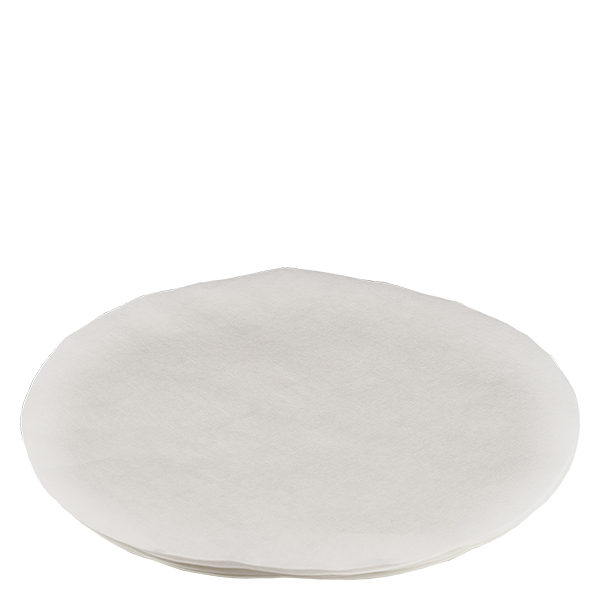 1 ark filterpapir til glastragt med Ø 30 mm. Rundt filter til plissering (Ø70 mm)