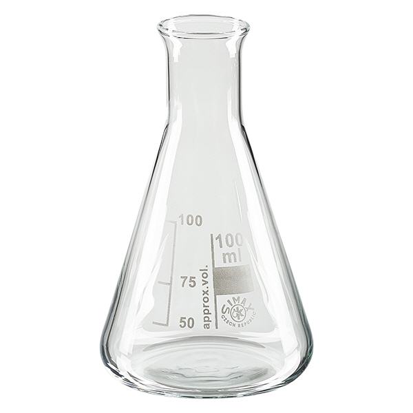 Erlenmeyer-kolbe 100 ml med smal hals