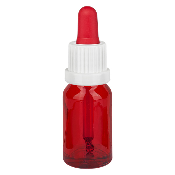 10 ml pipetteflaske hvid/rød OV RedLine UT18/10 10 ml pipetteflaske hvid/rød OV RedLine UT18/10