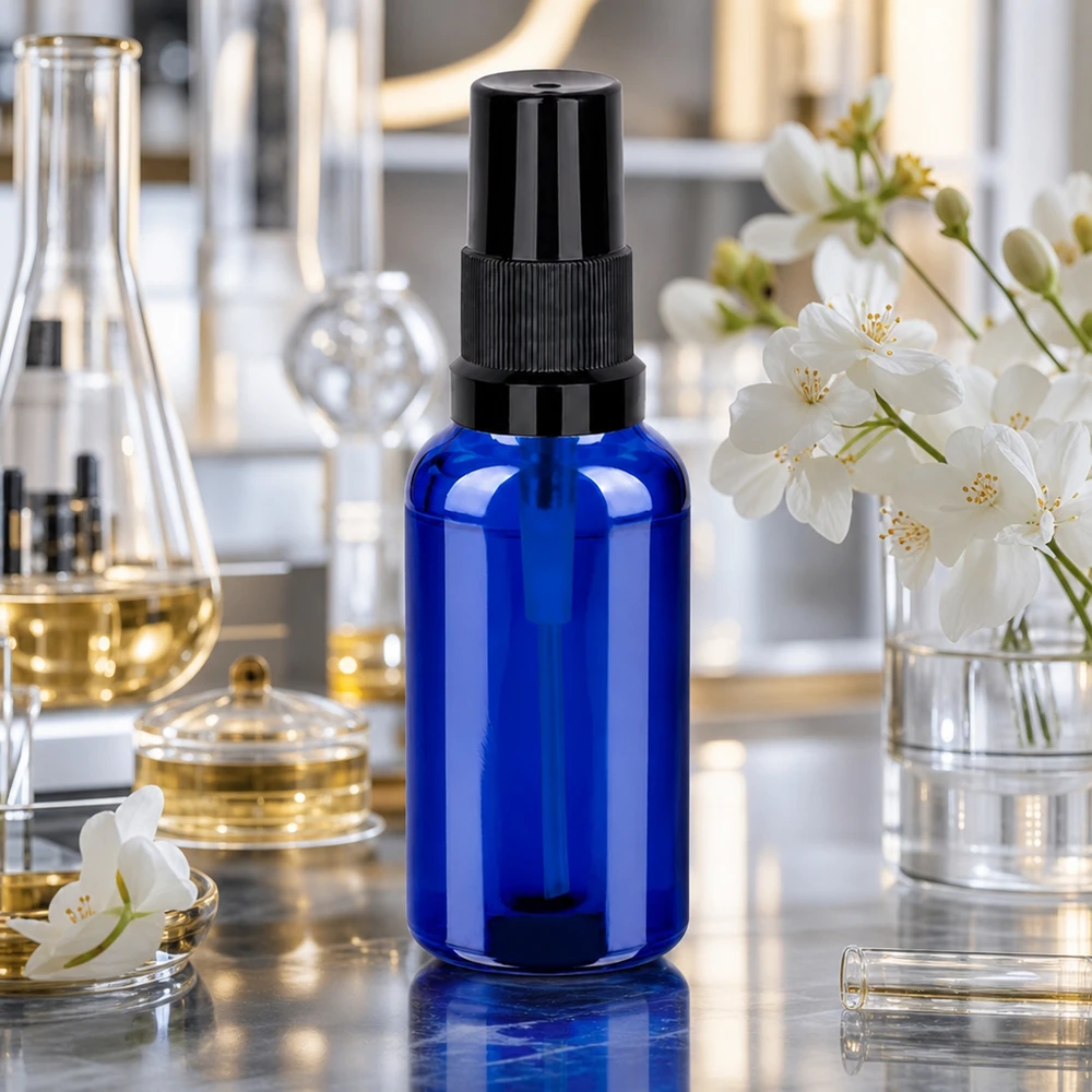 30 ml sprayflaske sort STD BlueLine UT18/30 30 ml glasflaske STD BlueLine i høj kvalitet med sort sprøjtehoved til professionel brug