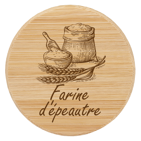 Træcover "farine d'épeautre" til WECK RR100 Træcover "farine d'épeautre" til WECK RR100
