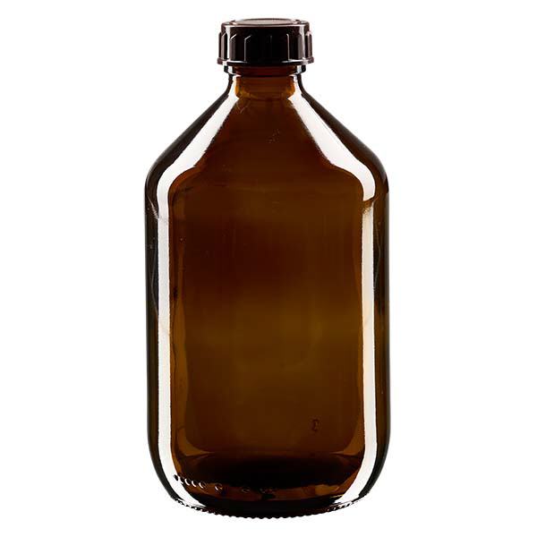 500 ml medicinflaske brun, med låg af brun ApoGlas. Farmaceutisk kvalitet fra EU-produktion. 28 mm (PP28) gevind. (sirup, let glasflaske) 500 ml medicinflaske brun, med låg af brun ApoGlas. Farmaceutisk kvalitet fra EU-produktion. 28 mm (PP28) gevind. (sirup, let glasflaske)