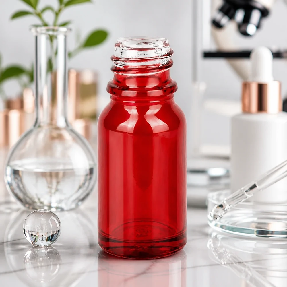 10 ml Apoteksflaske RedLine UT18/10 UNiTWIST 10 ml RedLine-apoteksflaske af ravfarvet glas i høj kvalitet med professionelt UT18/10 UNiTWIST-system