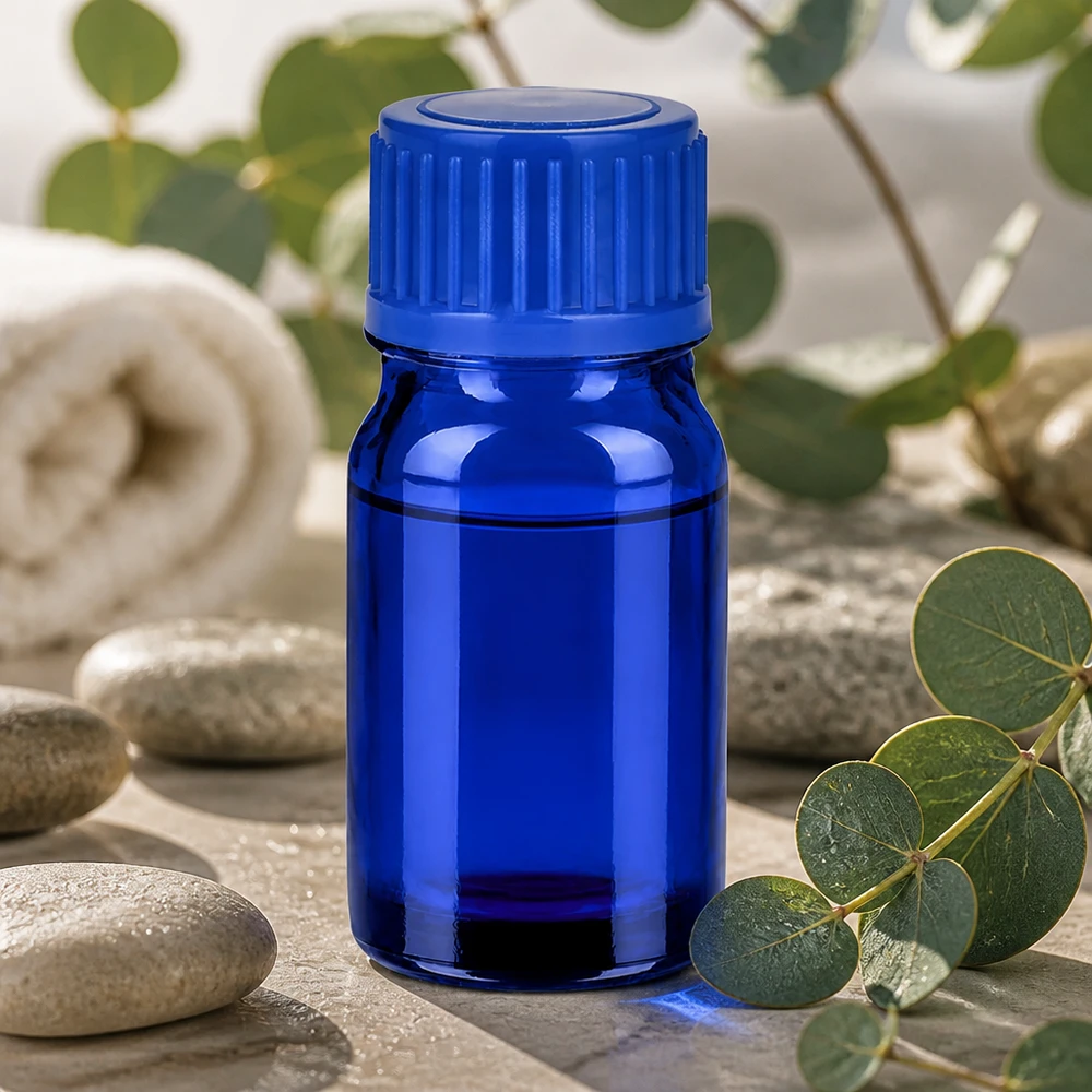 5ml flaske 11mm SV blå STD BlueLine UT18/5 5 ml glasflaske med rillet blå hætte for optimalt greb og nem håndtering