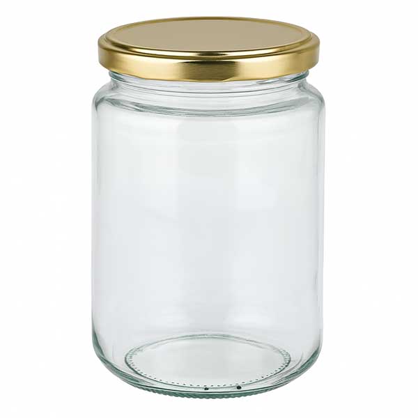 382 ml rund krukke med BasicSeal-låg guld UNiTWIST