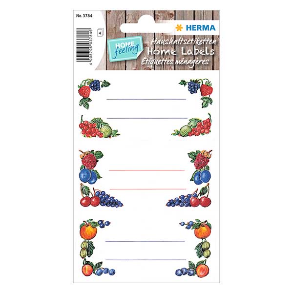 Køkkenetiketter "Berries" (12 klistermærker) | 4 ark = 12 papirklistermærker. Køkkenetiketter "Berries" (12 klistermærker) | 4 ark = 12 papirklistermærker.