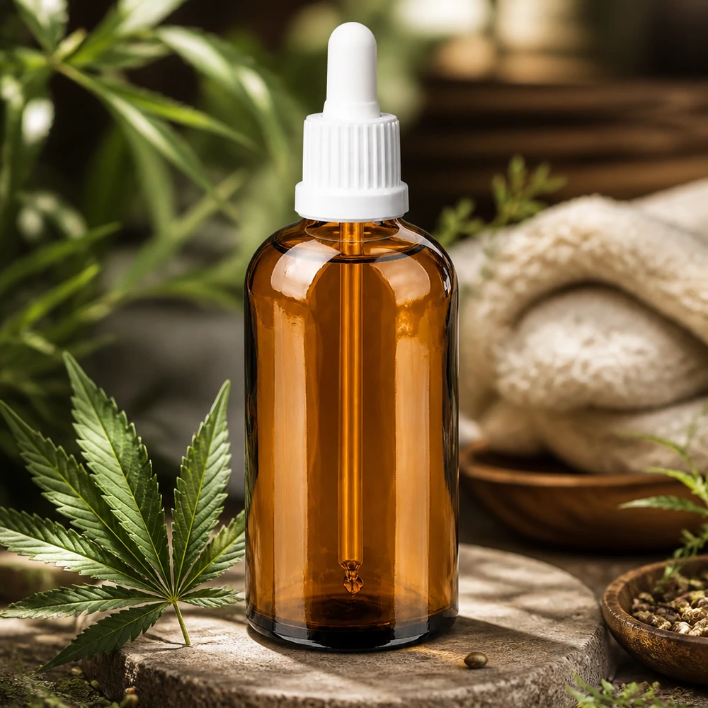 100 ml pipetteflaske hvid OV BrownLine UT18/100 100 ml apotekerflaske brun med hvid dråbetæller til kosmetik og aromaterapi