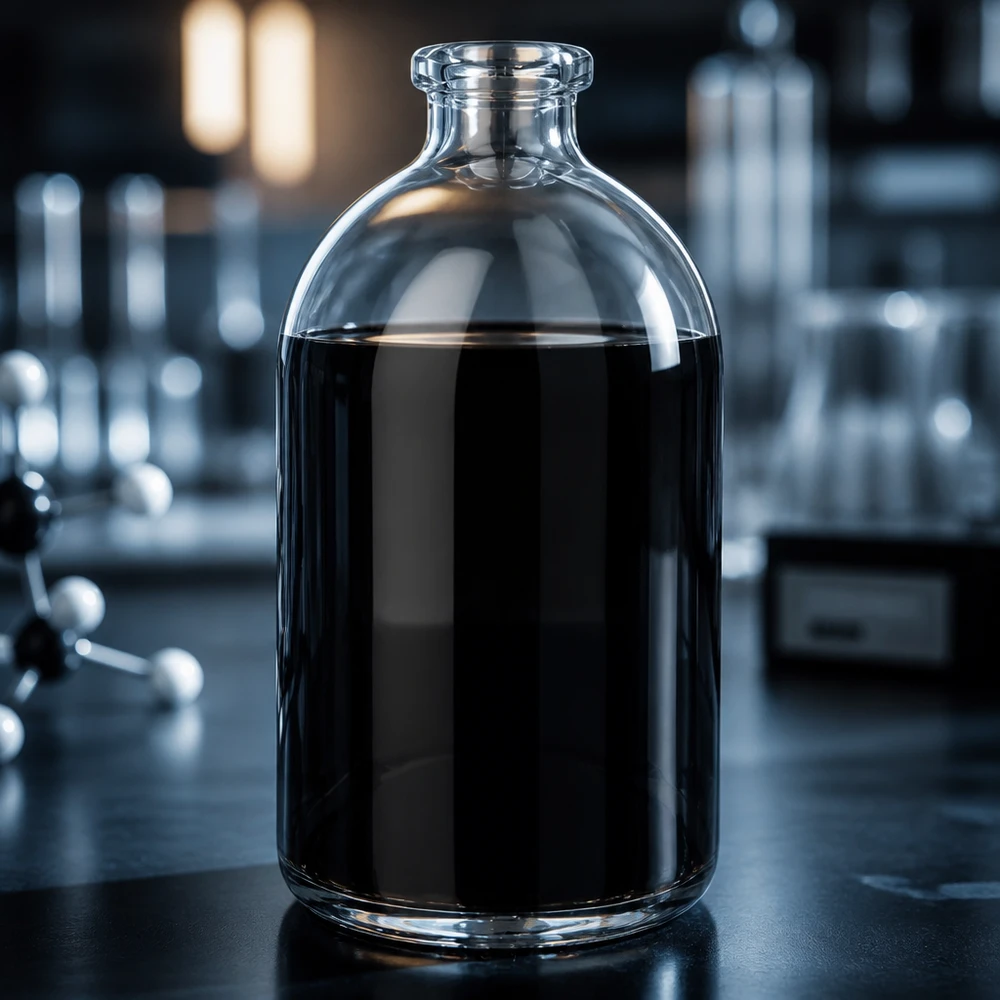 Injektionsflaske i klart glas 100 ml Injektionsflasche Klarglas 100ml mit gewölbtem Boden und kurzem Flaschenhals