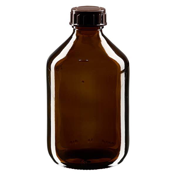 300 ml medicinflaske brun, med låg af brun ApoGlas. Farmaceutisk kvalitet fra EU-produktion. 28 mm (PP28) gevind. (sirup, let glasflaske) 300 ml medicinflaske brun, med låg af brun ApoGlas. Farmaceutisk kvalitet fra EU-produktion. 28 mm (PP28) gevind. (sirup, let glasflaske)