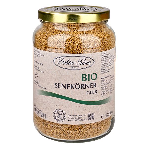 1200 g økologiske sennepsfrø gule Doktor-Klaus noWaste 1200 g økologiske sennepsfrø gule Doktor-Klaus noWaste