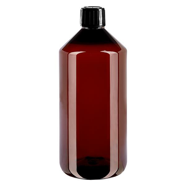 PET-flaske 1000 ml med sort sprayhætte OV PET-flaske 1000 ml med sort sprayhætte OV