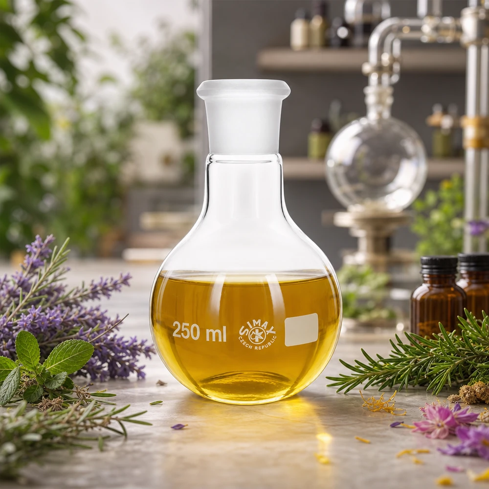 Stempel 250 ml med standard slebet led (29/32) Flaske 250 ml med klart glas og standardslibning 29/32 til destillerede væsker