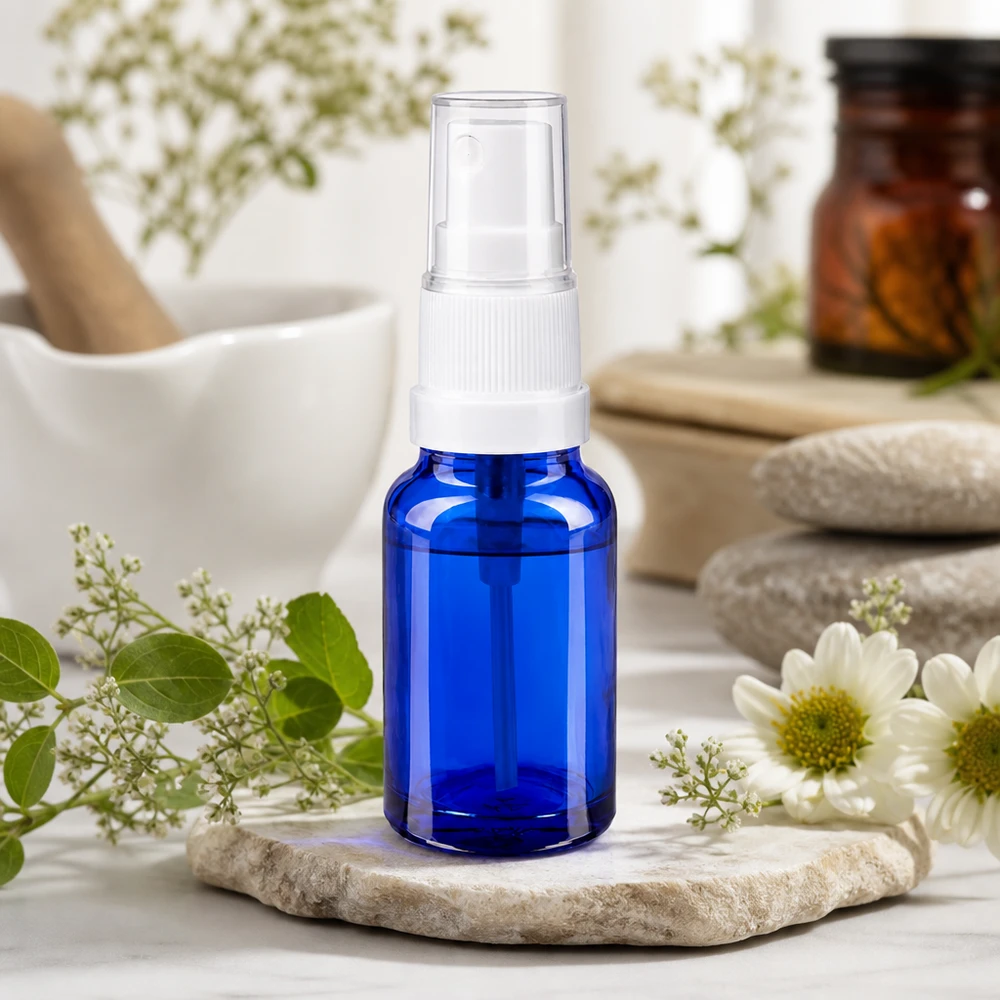 10 ml kosmetiksprayflaske med hvid spraytilbehør, ideel til DIY-naturkosmetik og ansigtsspray