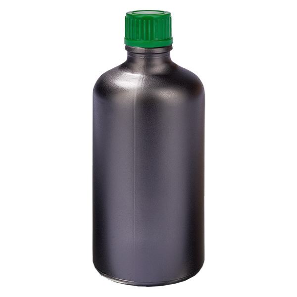 100 ml Flas. 11mm SV grøn STD BlackLine UT18/100 100 ml Flas. 11mm SV grøn STD BlackLine UT18/100