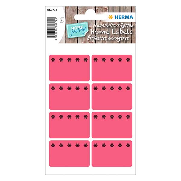 Frysetiketter rød (48 klistermærker) 26x40mm | 6 ark = 48 papirklistermærker Frysetiketter rød (48 klistermærker) 26x40mm | 6 ark = 48 papirklistermærker