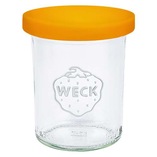 160 ml Briller WECK RR60 med silikonelåg orange