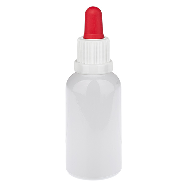 30 ml pipetteflaske hvid/rød Originalitetslukning WhiteLine UT18/30 30 ml pipetteflaske hvid/rød Originalitetslukning WhiteLine UT18/30