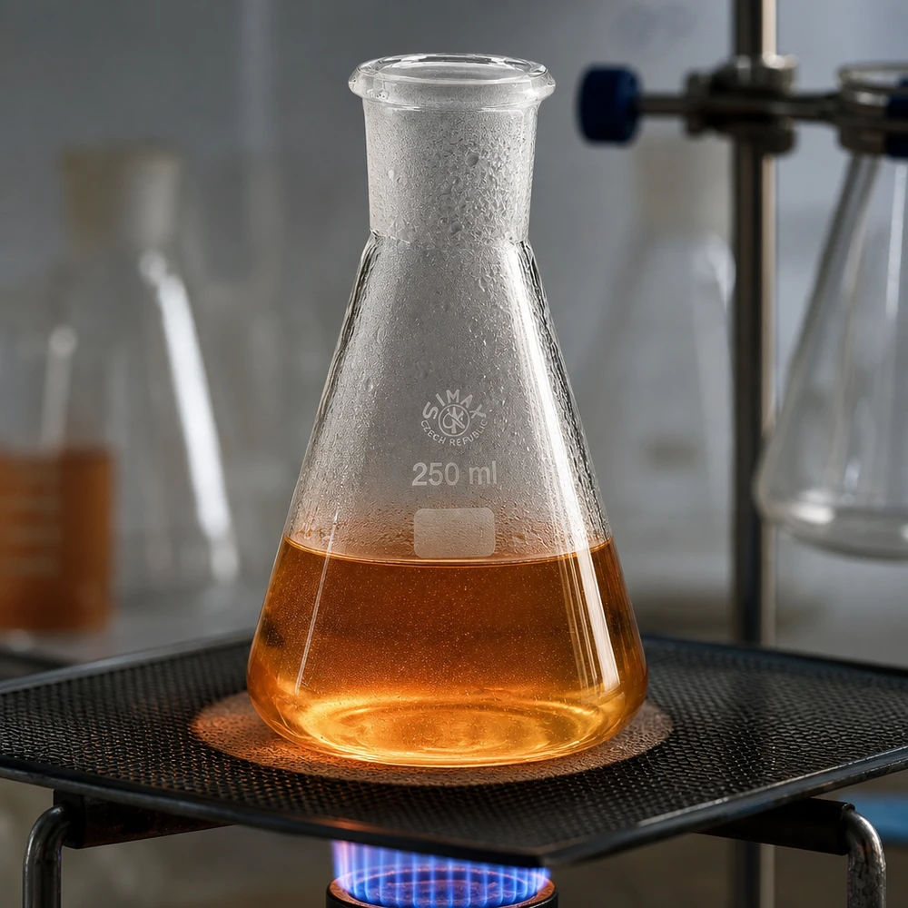 Erlenmeyer-kolbe 250 ml med standard slebet led (29/32) Erlenmeyer-kolbe 250 ml med standard slebet led (29/32)