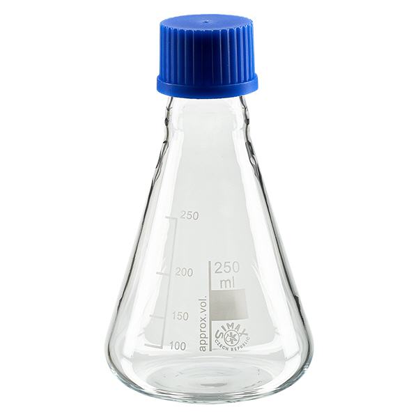 Erlenmeyer-kolbe 250 ml med skruelåg