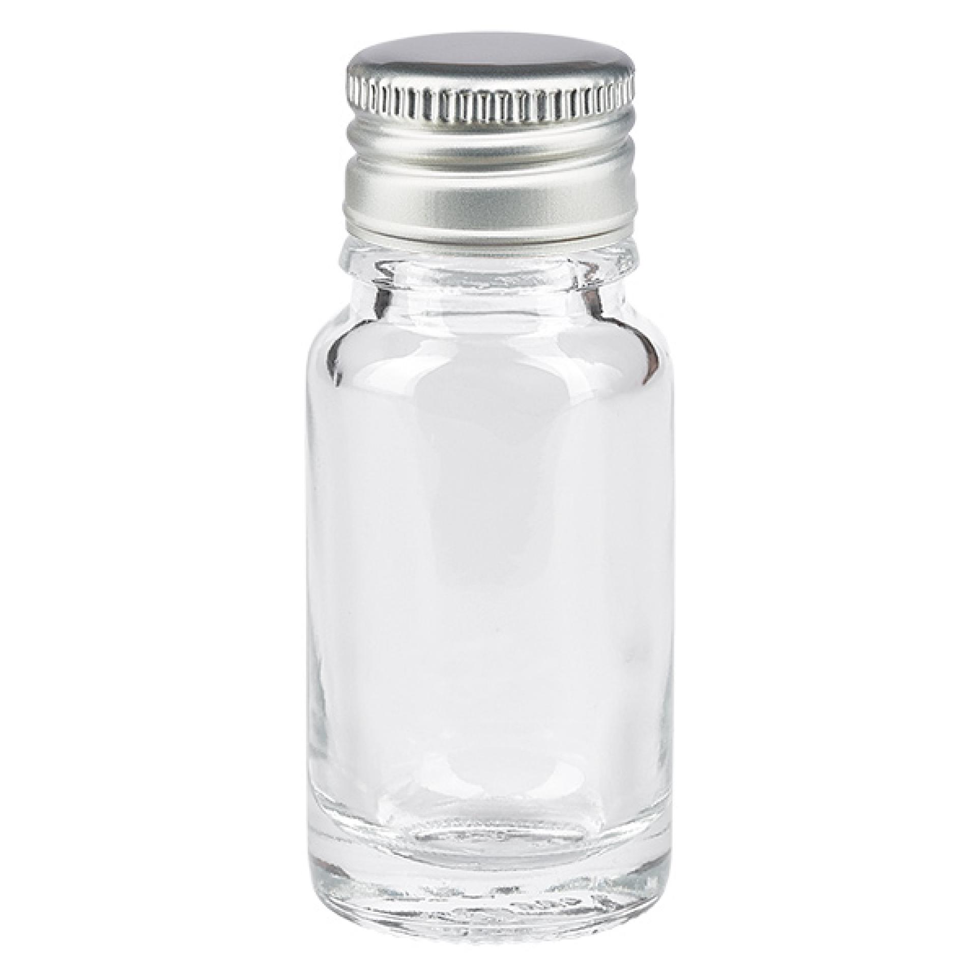 10 ml flaske 11 mm SV aluminium-sølv STD ClearL.UT18/10