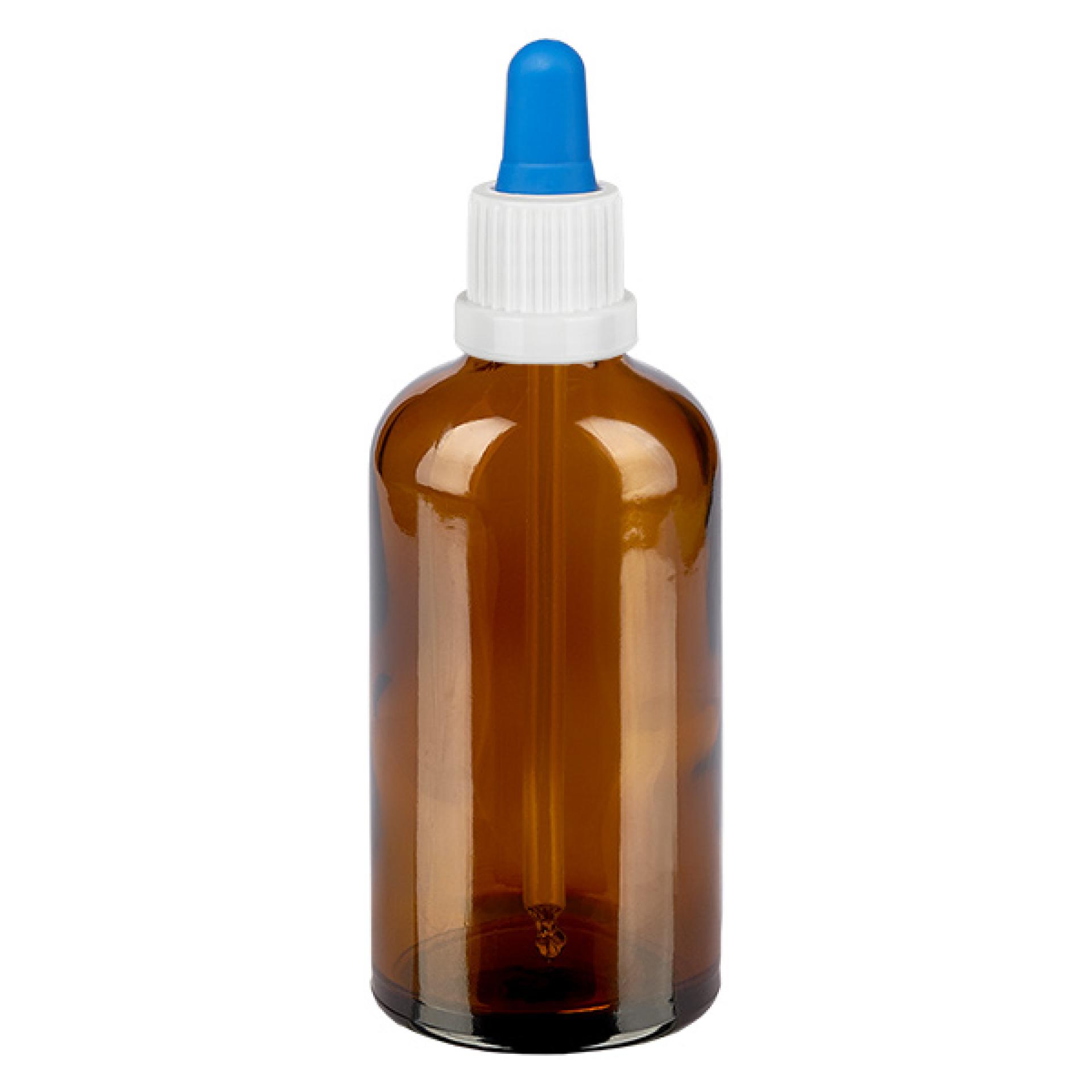 100 ml pipetteflaske hvid/blå OV BrownLine UT18/100