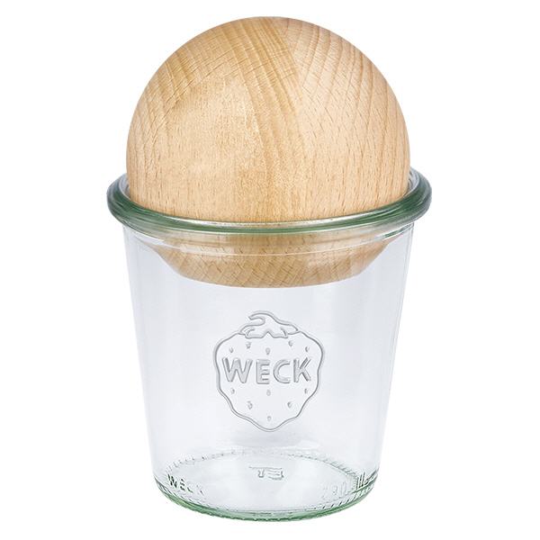 290 ml høje Briller WECK RR80 med trækugle af bøg