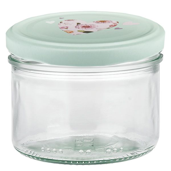 230 ml cylinderglas + BasicSeal låg hjerte mint