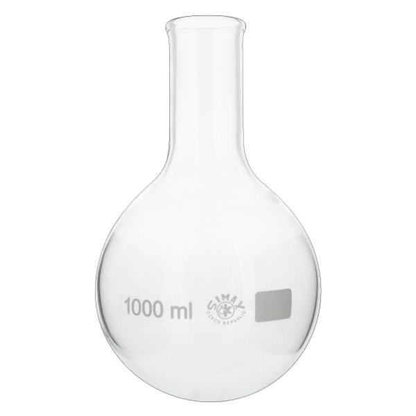 Rundbundet kolbe 1000 ml med smal hals