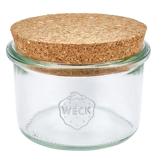 200 ml Briller WECK RR80 med kork natur