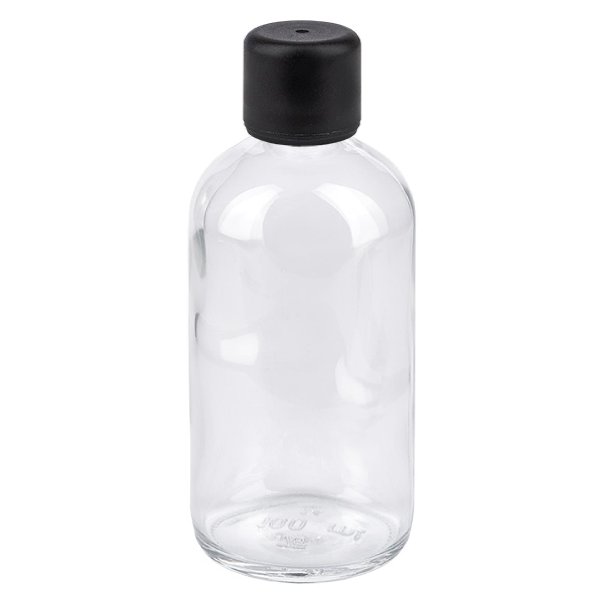 100 ml flaske 6 mm SV sort STD ClearL. UT18/100