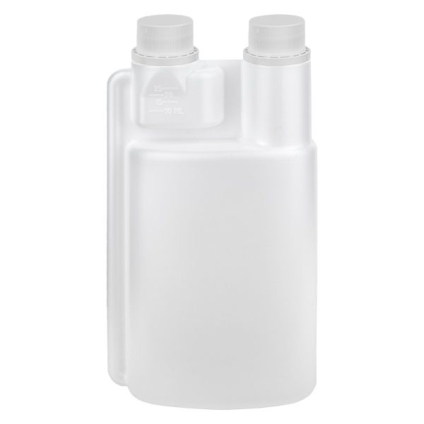 Doseringsflaske 500 ml HDPE klar (25 ml doseringskammer)