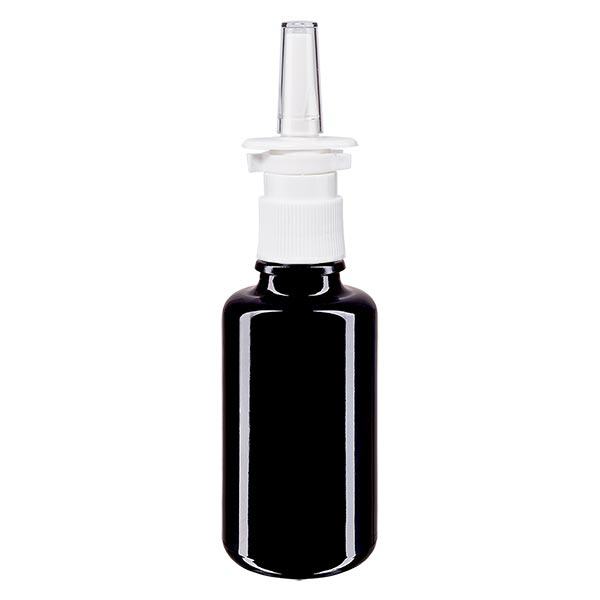 Apoteksflaske viol. 30ml næseforstøver hvid St