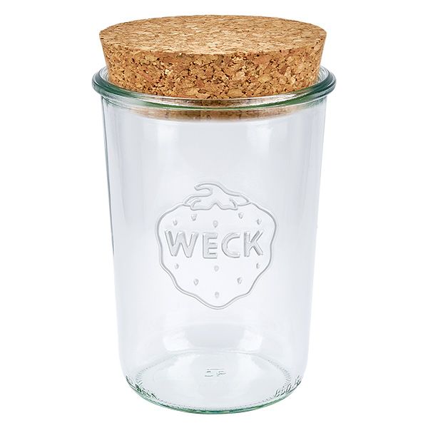 850 ml Briller WECK RR100 med kork natur