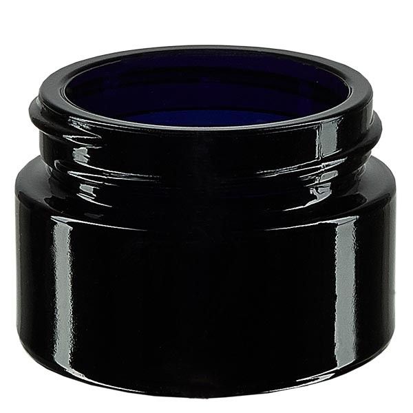 Kosmetikkrukke i violet glas 30 ml, uden låg