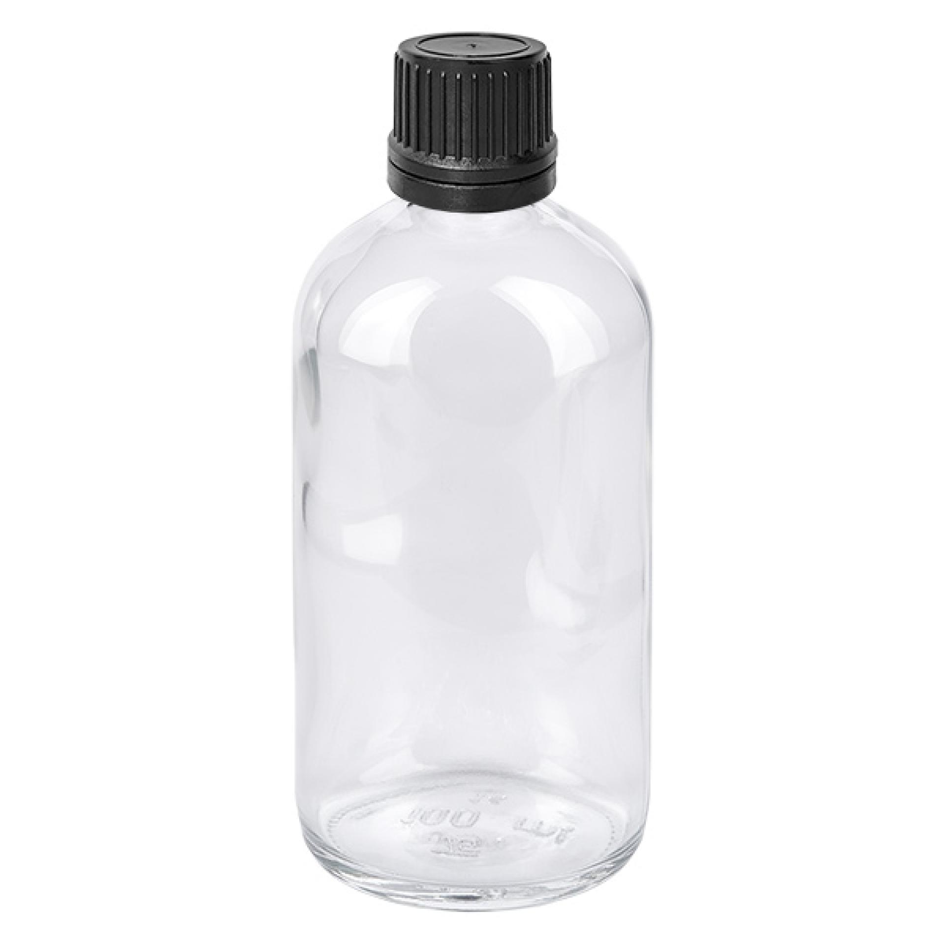 100 ml dråbeflaske 1mm sort OV ClearL. UT18/100