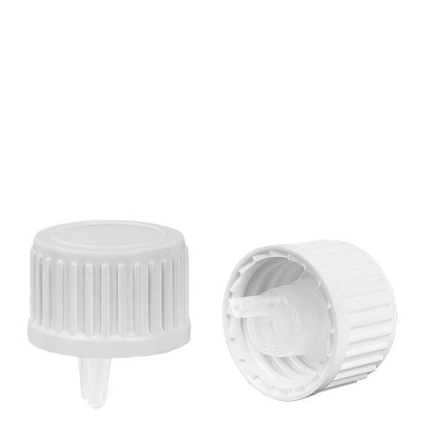 Dråbehætte 0,8 mm hvid (DIN18, UT18) som standard. Lodret dråbetæller. Til Ap...